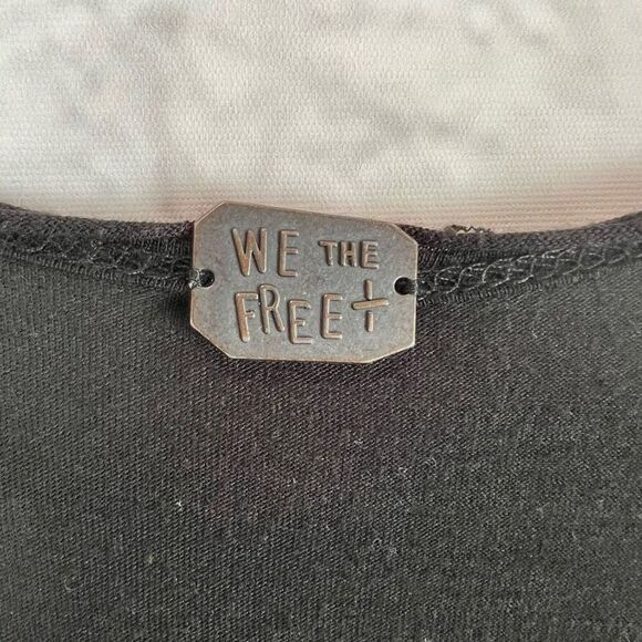 Free People We The Free Women's Black Knit Tunic Dress Size M - Picture 3 of 8